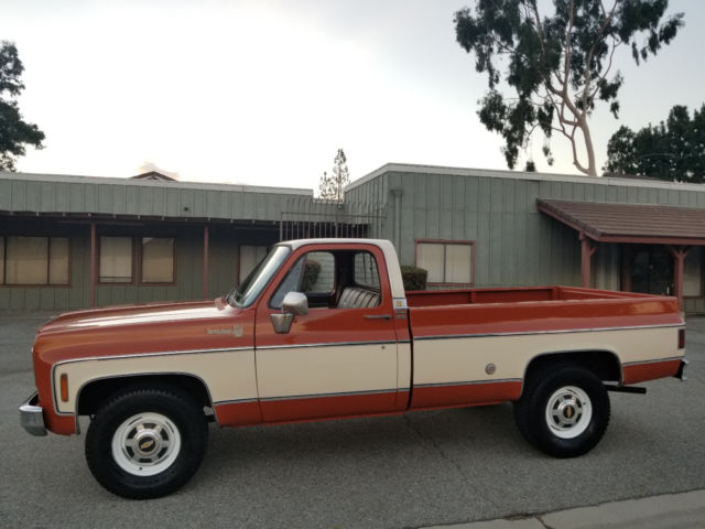 1976 Orange Chevrolet C-10 Standard Cab Pickup