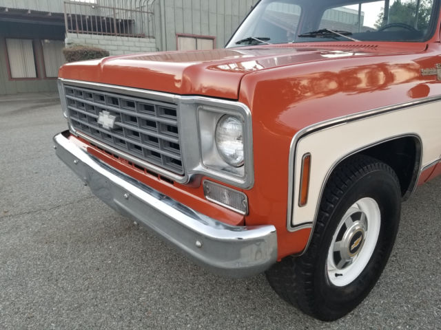 1976 Orange Chevrolet C-10 Standard Cab Pickup