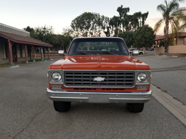 1976 Orange Chevrolet C-10 Standard Cab Pickup