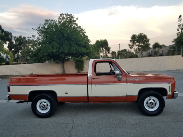 1976 Orange Chevrolet C-10 Standard Cab Pickup