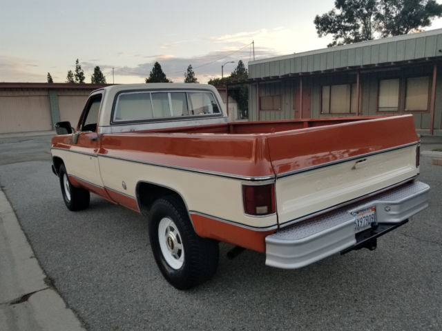 1976 Orange Chevrolet C-10 Standard Cab Pickup