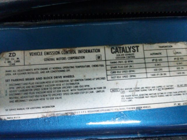 1976 Blue Chevrolet G20 Van shorty van