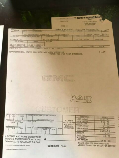 1976 Burgundy Chevrolet Corvette