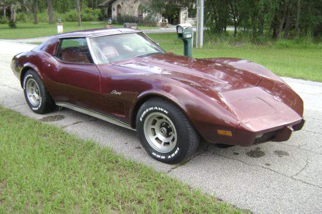 1976 Burgundy Chevrolet Corvette Coupe