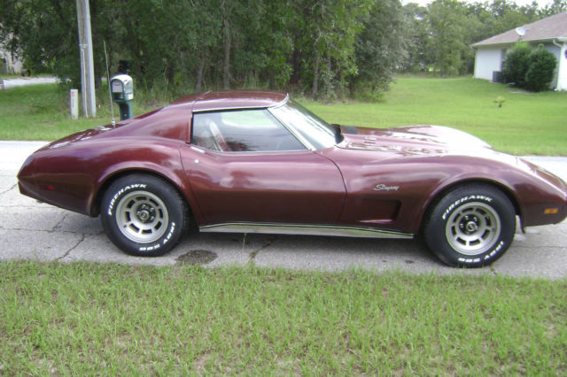 1976 Burgundy Chevrolet Corvette Coupe