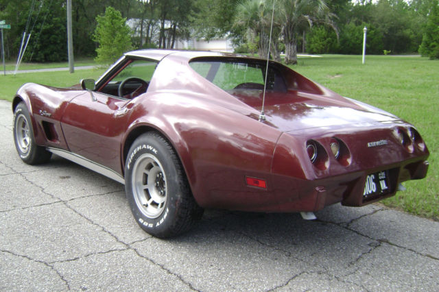 1976 Burgundy Chevrolet Corvette Coupe