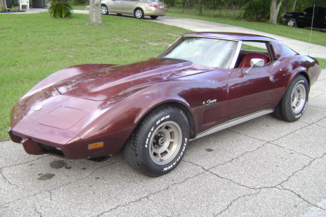 1976 Burgundy Chevrolet Corvette Coupe