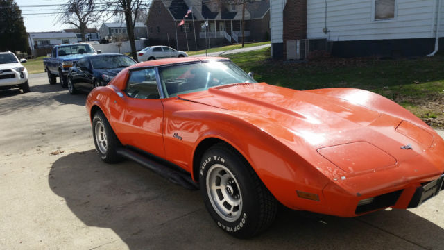 1976 Orange Chevrolet Corvette Coupe