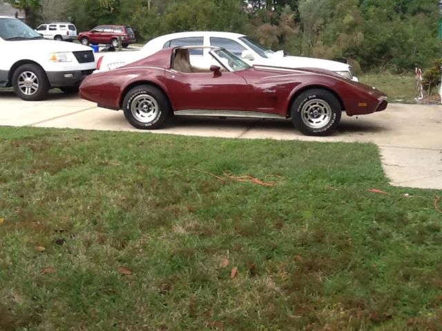 1976 Burgundy Chevrolet Corvette Coupe