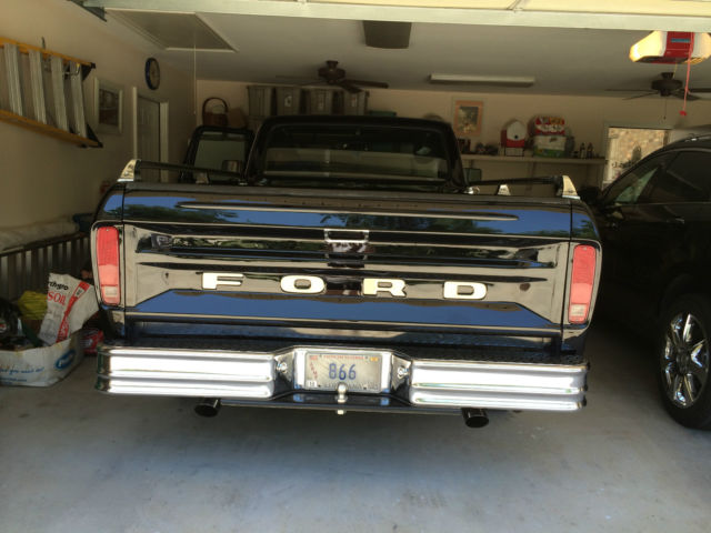 1976 Black Ford F-100 Long Wheel Base