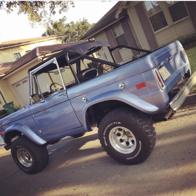 1976 Blue Ford Bronco Convertible