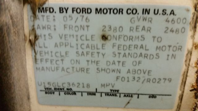 1976 White Ford Bronco