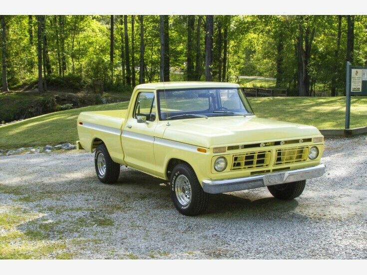 1976 Yellow Ford F-100 Pickup Truck
