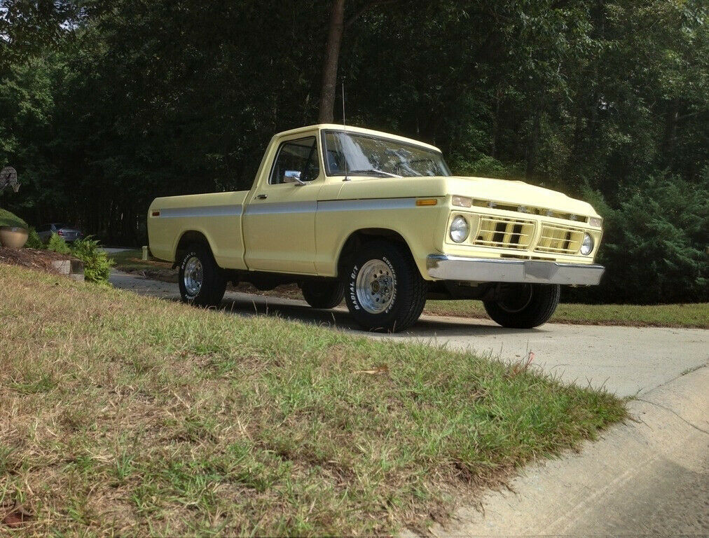 1976 Yellow Ford F-100 Pickup Truck
