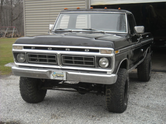 1976 Black Ford F-100 Cab & Chassis