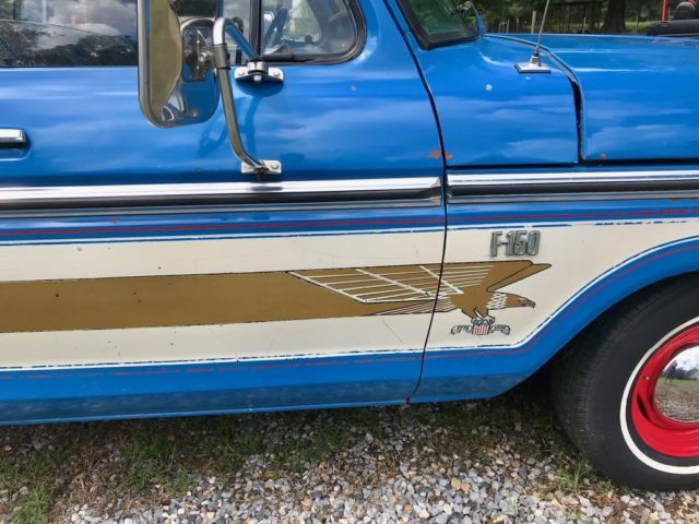 1976 Blue Ford F-150 Standard Cab Pickup
