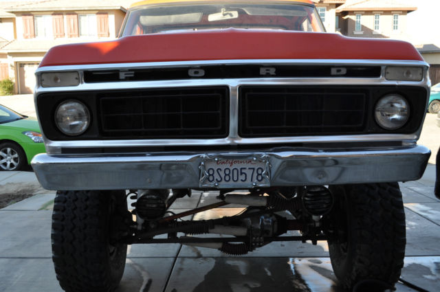 1976 Orange Ford F-150 Standard Cab Pickup