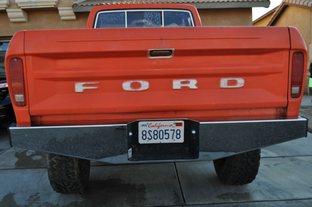 1976 Orange Ford F-150 Standard Cab Pickup