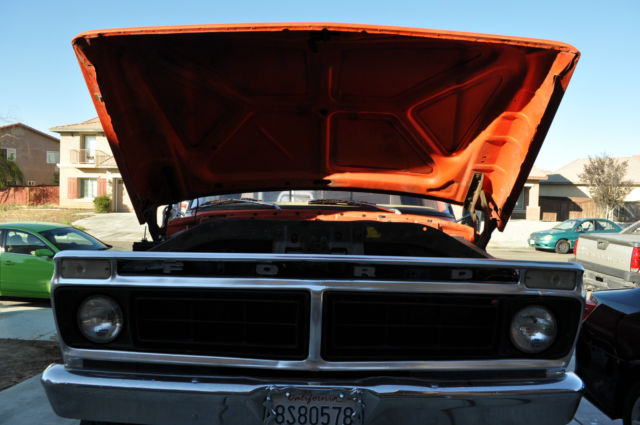 1976 Orange Ford F-150 Standard Cab Pickup