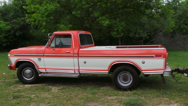 1976 ORANGE Ford F-250 PICK UP