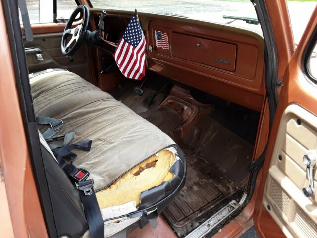 1976 Orange Ford F-250 Standard Cab Pickup