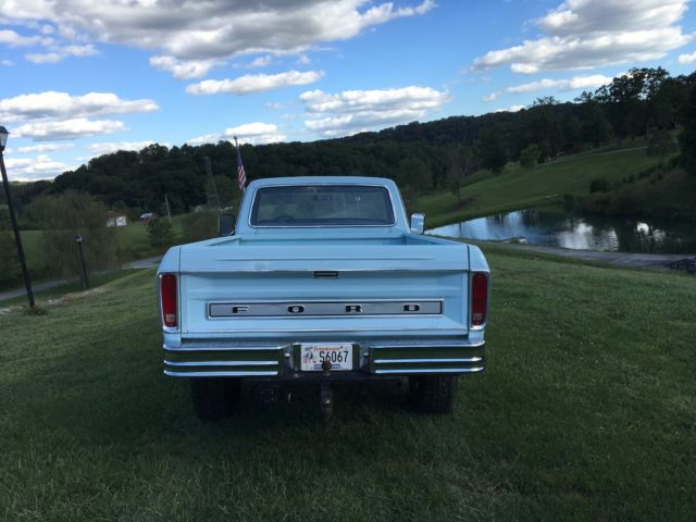 1976 Cornflower Blue and White Ford F-250 Standard Cab Pickup