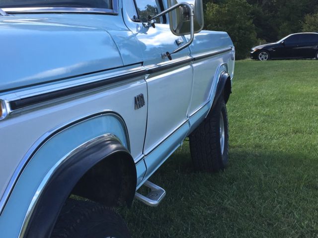 1976 Cornflower Blue and White Ford F-250 Standard Cab Pickup