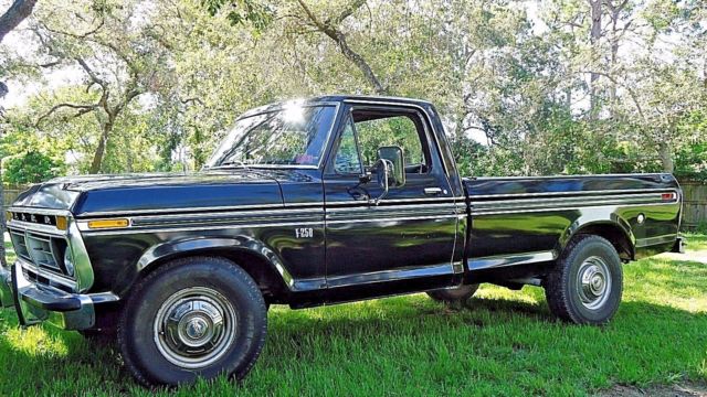 1976 Black Ford F-250 Standard Cab Pickup