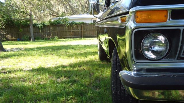 1976 Black Ford F-250 Standard Cab Pickup
