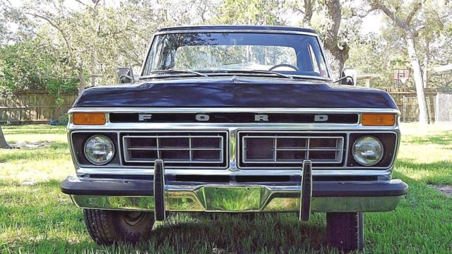 1976 Black Ford F-250 Standard Cab Pickup