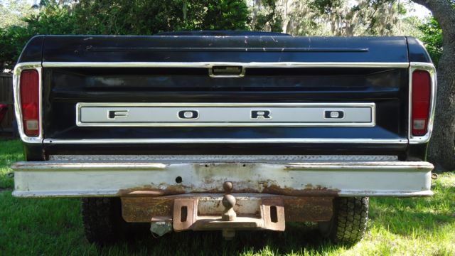 1976 Black Ford F-250 Standard Cab Pickup