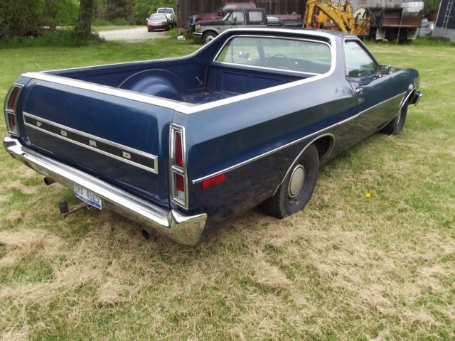 1976 Blue Ford Ranchero Standard Cab Pickup