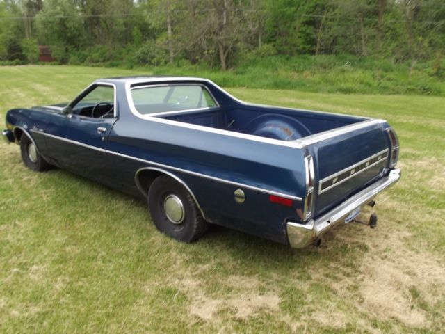 1976 Blue Ford Ranchero Standard Cab Pickup
