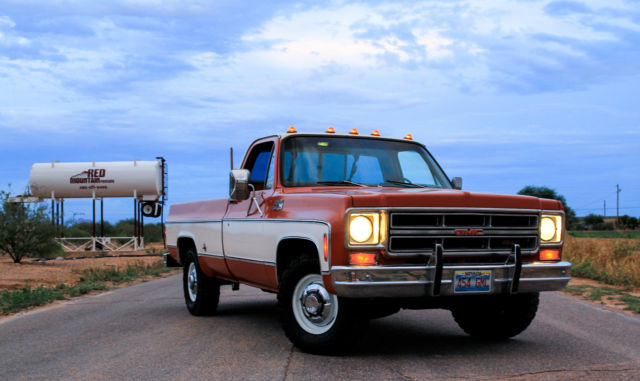 1976 Orange GMC Sierra 2500 Pick Up
