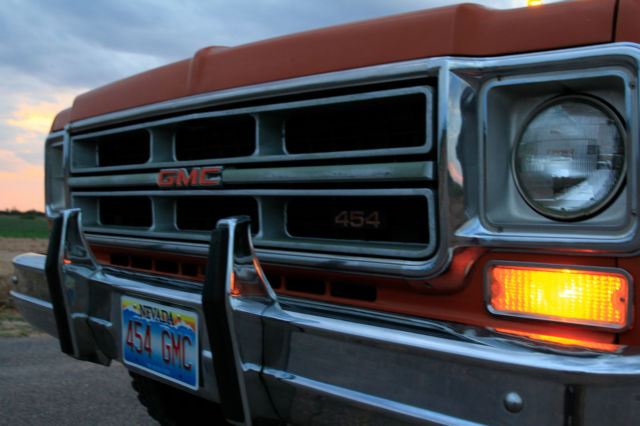 1976 Orange GMC Sierra 2500 Pick Up