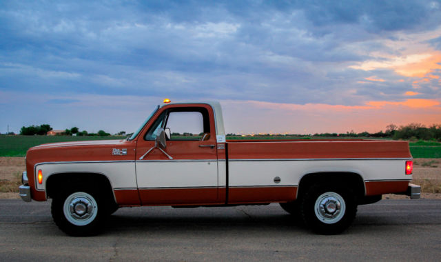 1976 Orange GMC Sierra 2500 Pick Up