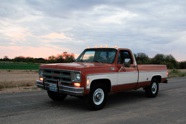 1976 Orange GMC Sierra 2500 Pick Up