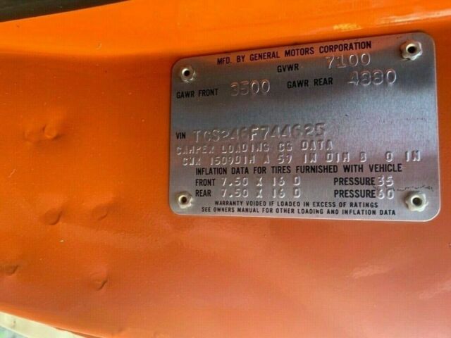 1976 Orange Chevrolet Chevy Pickup Standard Cab Pickup