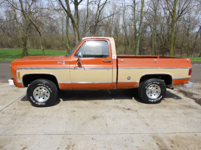 1976 Copper and Tan GMC Sierra 1500 Standard Cab Pickup