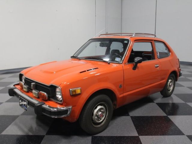 1976 Orange Honda Civic Fastback