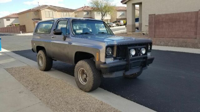 1976 Gunmetal metallic and black (bedliner) Chevrolet Blazer