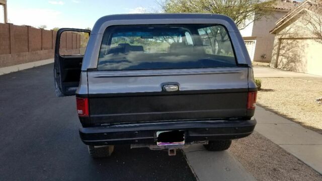 1976 Gunmetal metallic and black (bedliner) Chevrolet Blazer