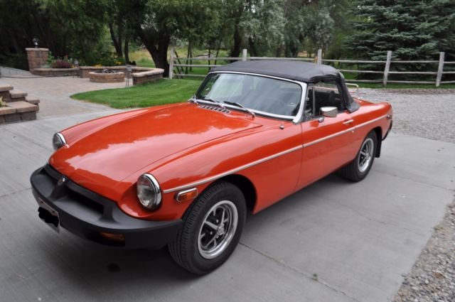 1976 Orange MG MGB Convertible