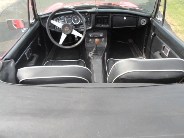 1976 red MG MGB Convertible