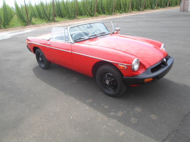 1976 red MG MGB Convertible