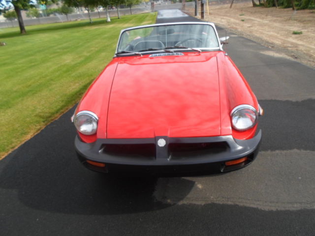 1976 red MG MGB Convertible