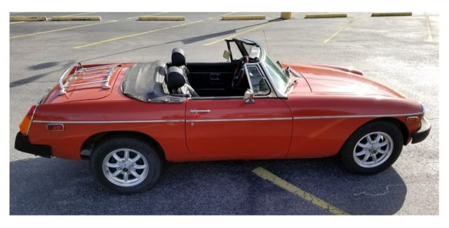 1976 Orange MG MGB Convertible