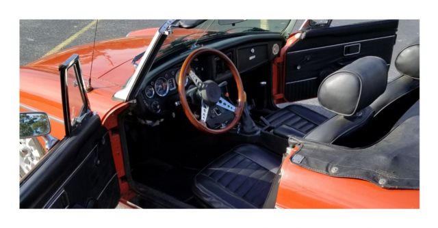 1976 Orange MG MGB Convertible