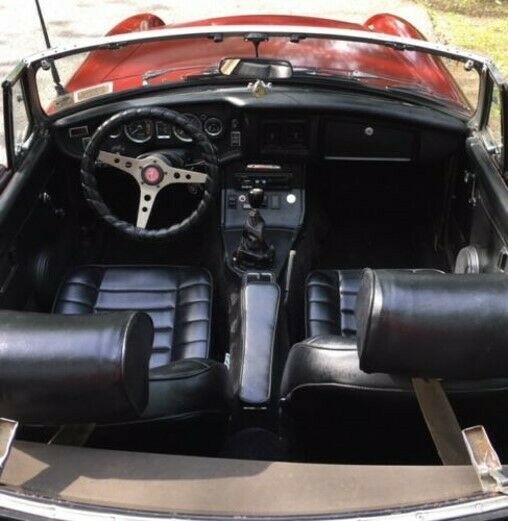 1976 Burgundy MG MGB Convertible