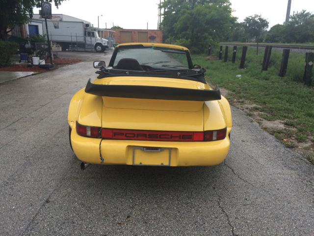 1976 Yellow Porsche 911 Convertible